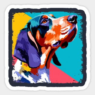 Bluetick Coonhound Pop Art - Dog Lover Gifts Sticker